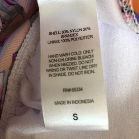 Salt & Cove Womens Tankini Top Printed High Neck Cut-out Small - Picture 7 of 7